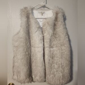 Cream Faux Fur Vest